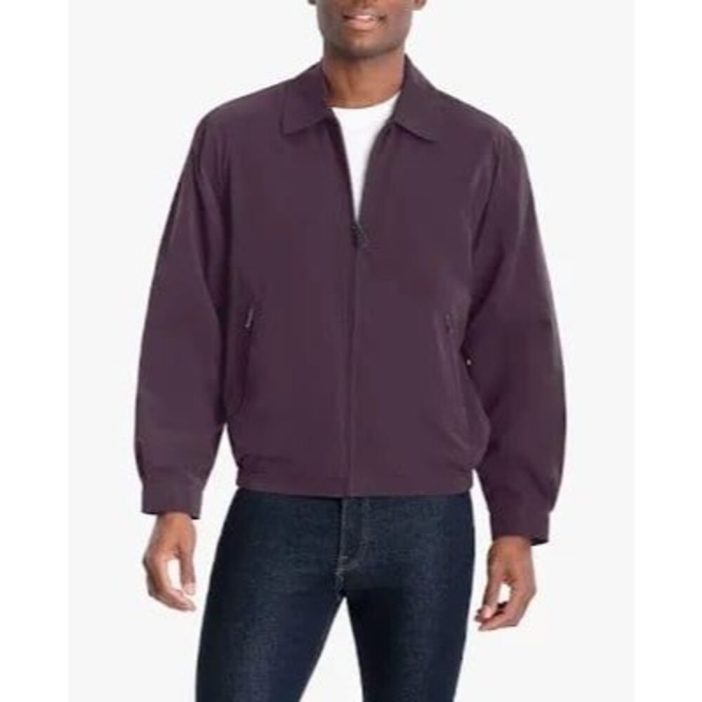 London Fog Mens Auburn Light Weight Zip Front Golf Jacket Maroon XL NWT